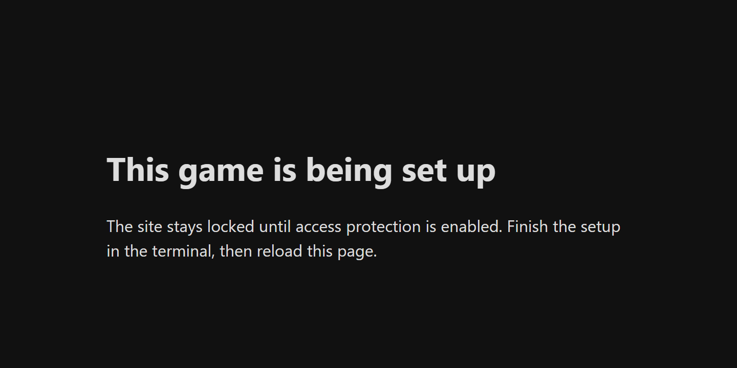 This game is being set up